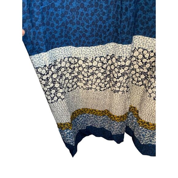 Long Tall Sally Ditsy Print Maxi Dress Size 10 US Tall Blue Short Sleeve NWT - Picture 6 of 8